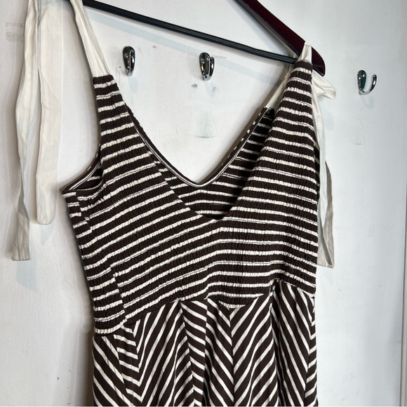 Free People Brown and White Striped Maxi Dress - Picture 7 of 13